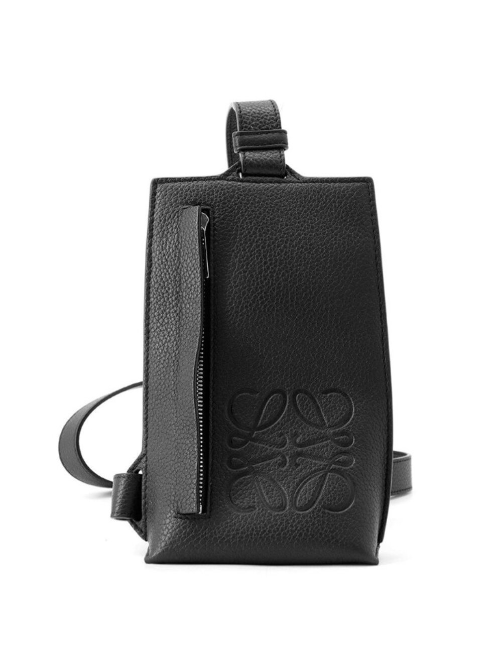 Loewe Belt Bag Vertical T Pocket Leather Black